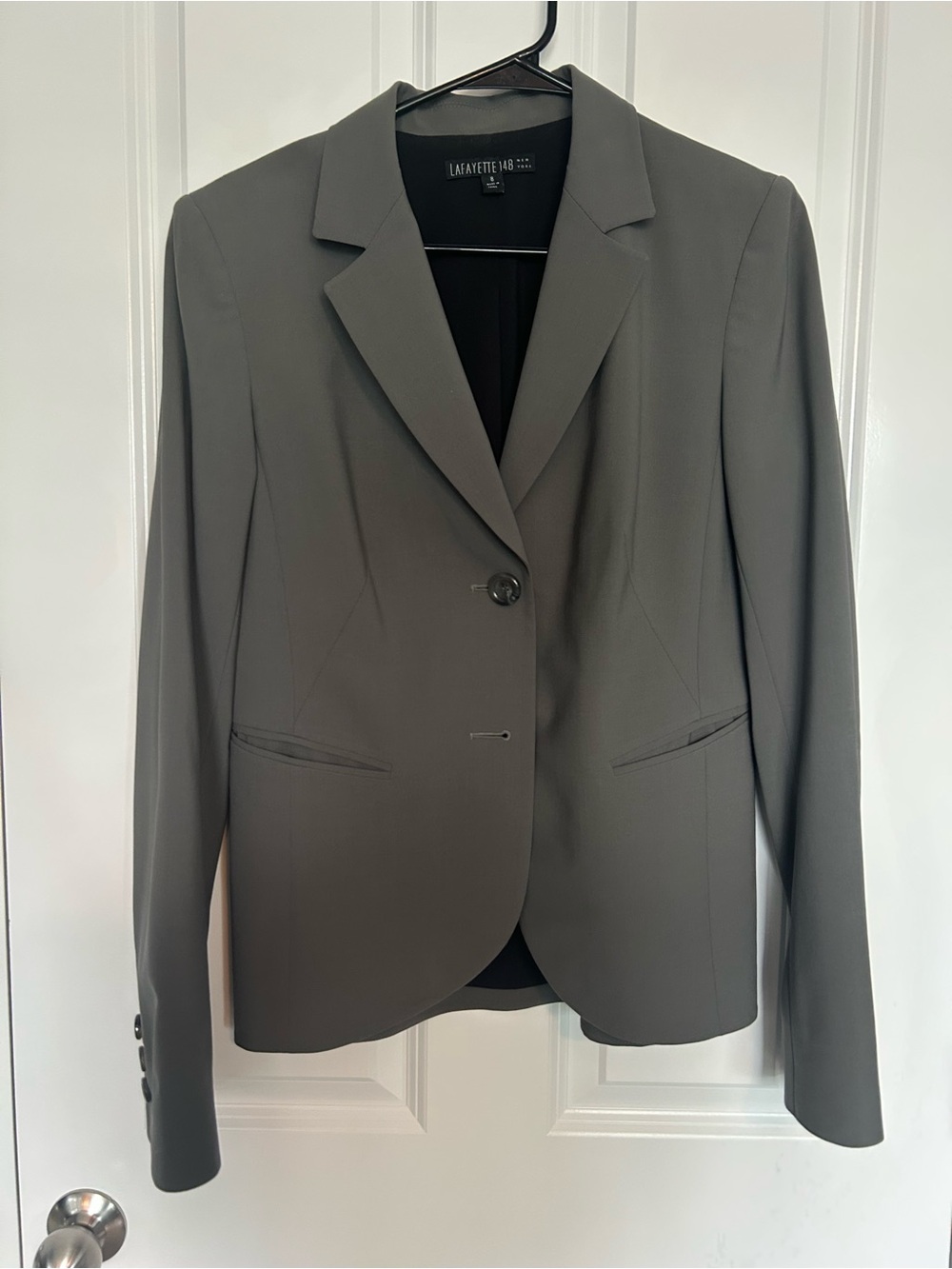 Lafayette 148 New York Women's Charcoal Single-Button Blazer
